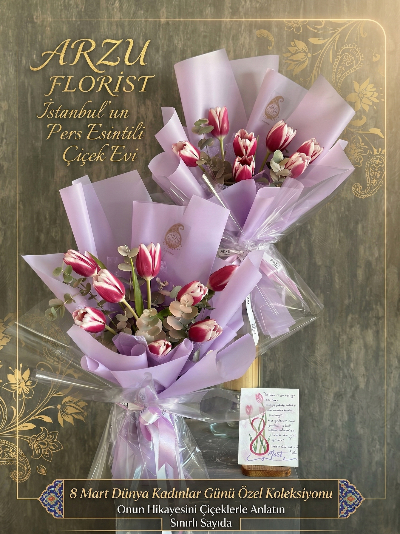 Kadınlar Günü ARZU FLORIST Istanbul'da özel çiçekçi